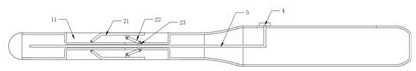 Internal sampling analysis device for gynaecology and obstetrics