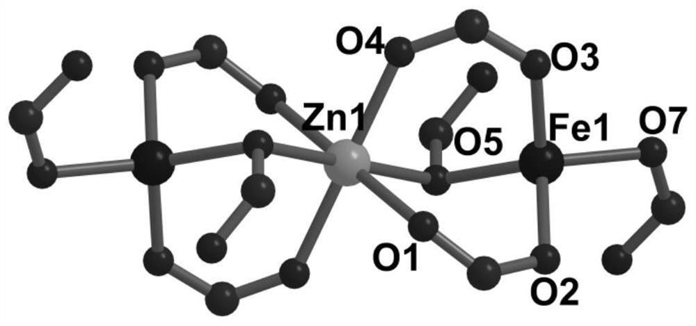 A kind of fe-zn bimetallic crystalline catalyst and its preparation method and application