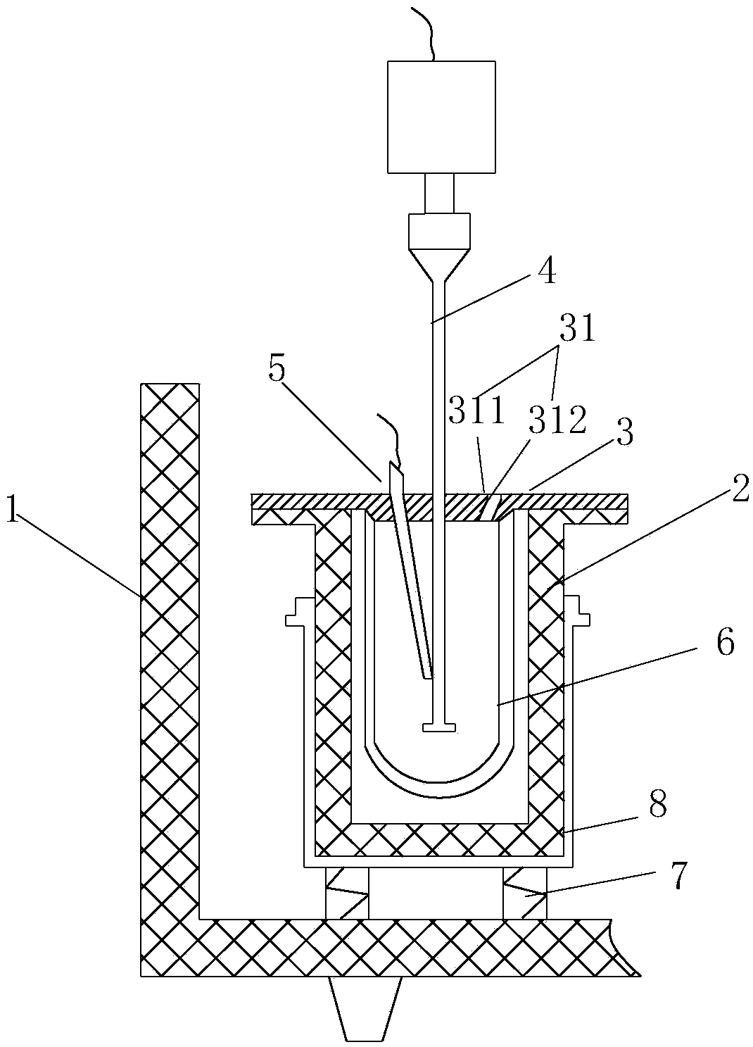 Cement hydration heat measuring device