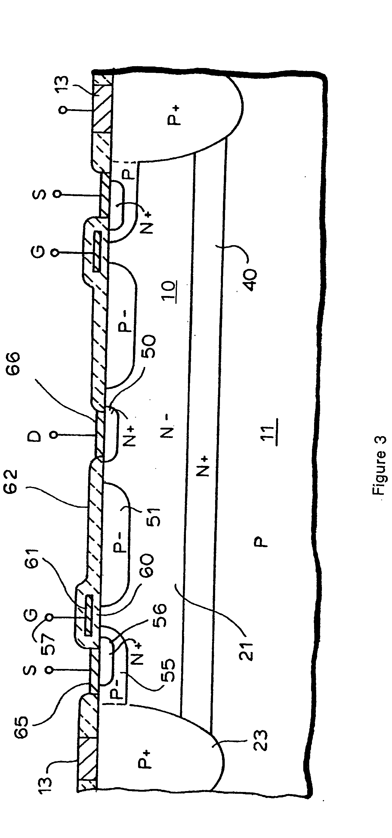 Process for resurf diffusion for high voltage MOSFET