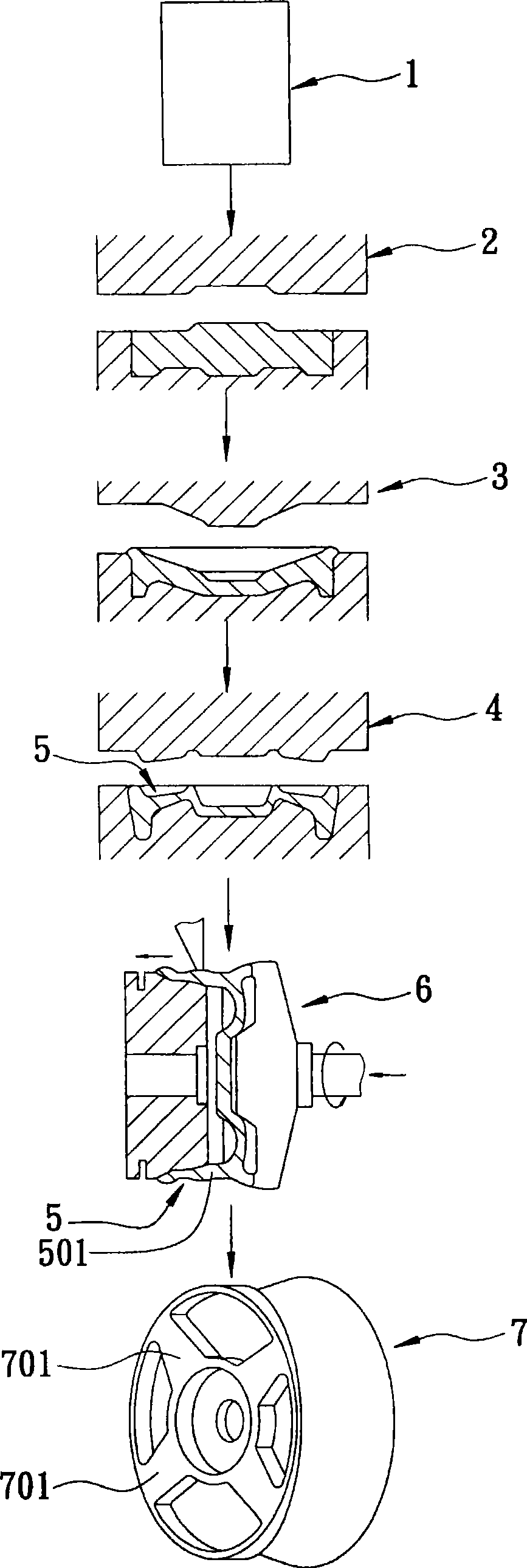 Aluminum ring forging and spinning manufacture method