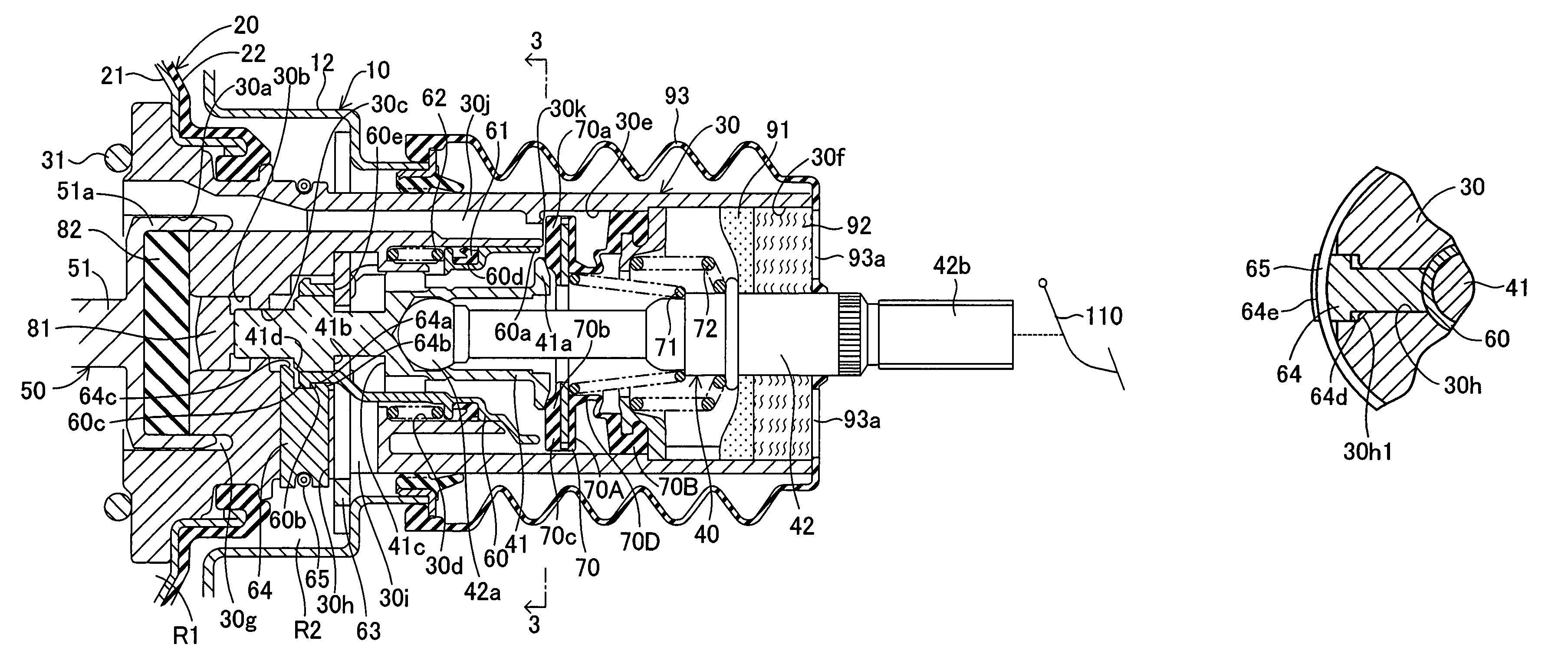 Negative pressure type booster