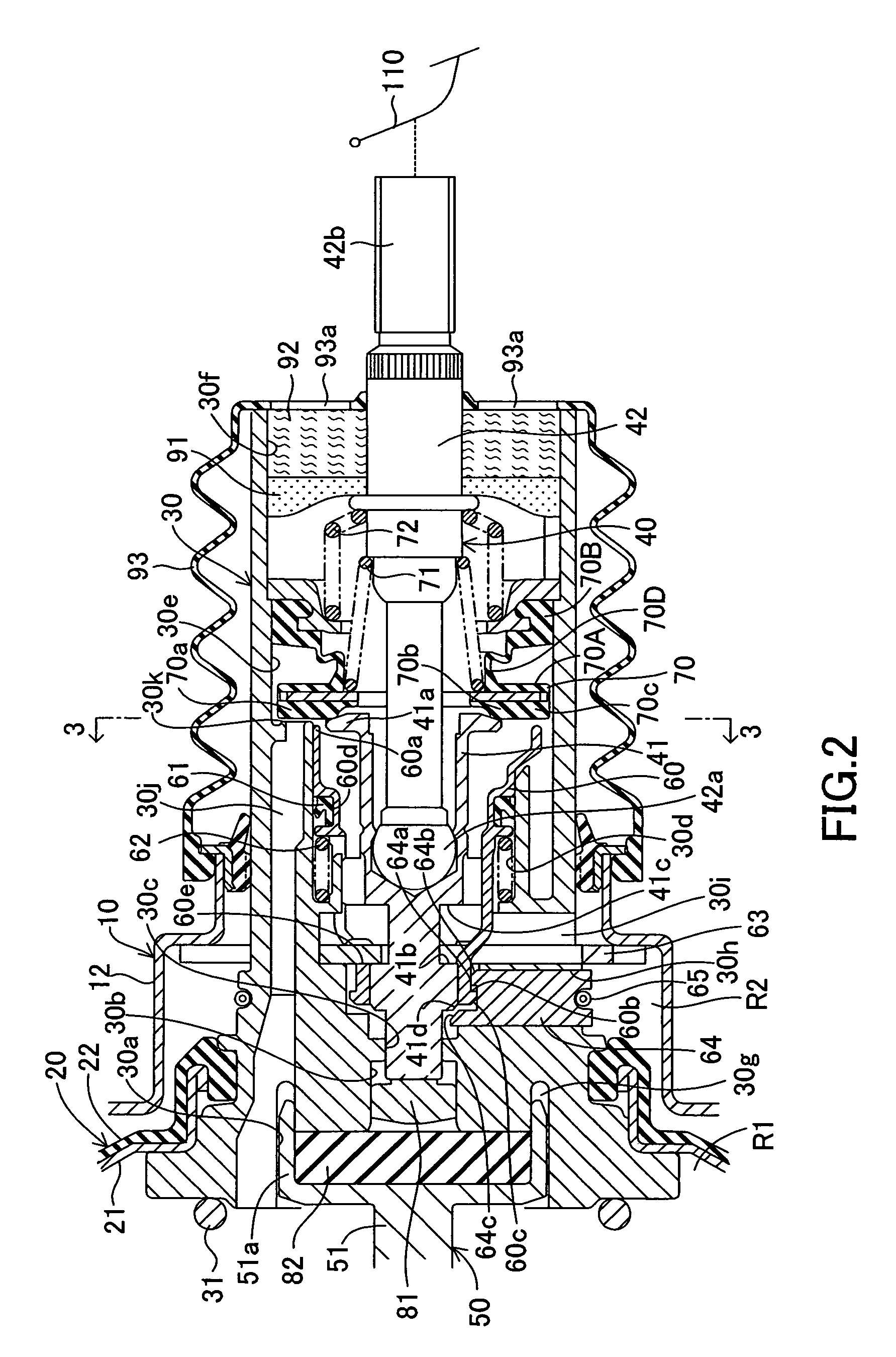 Negative pressure type booster