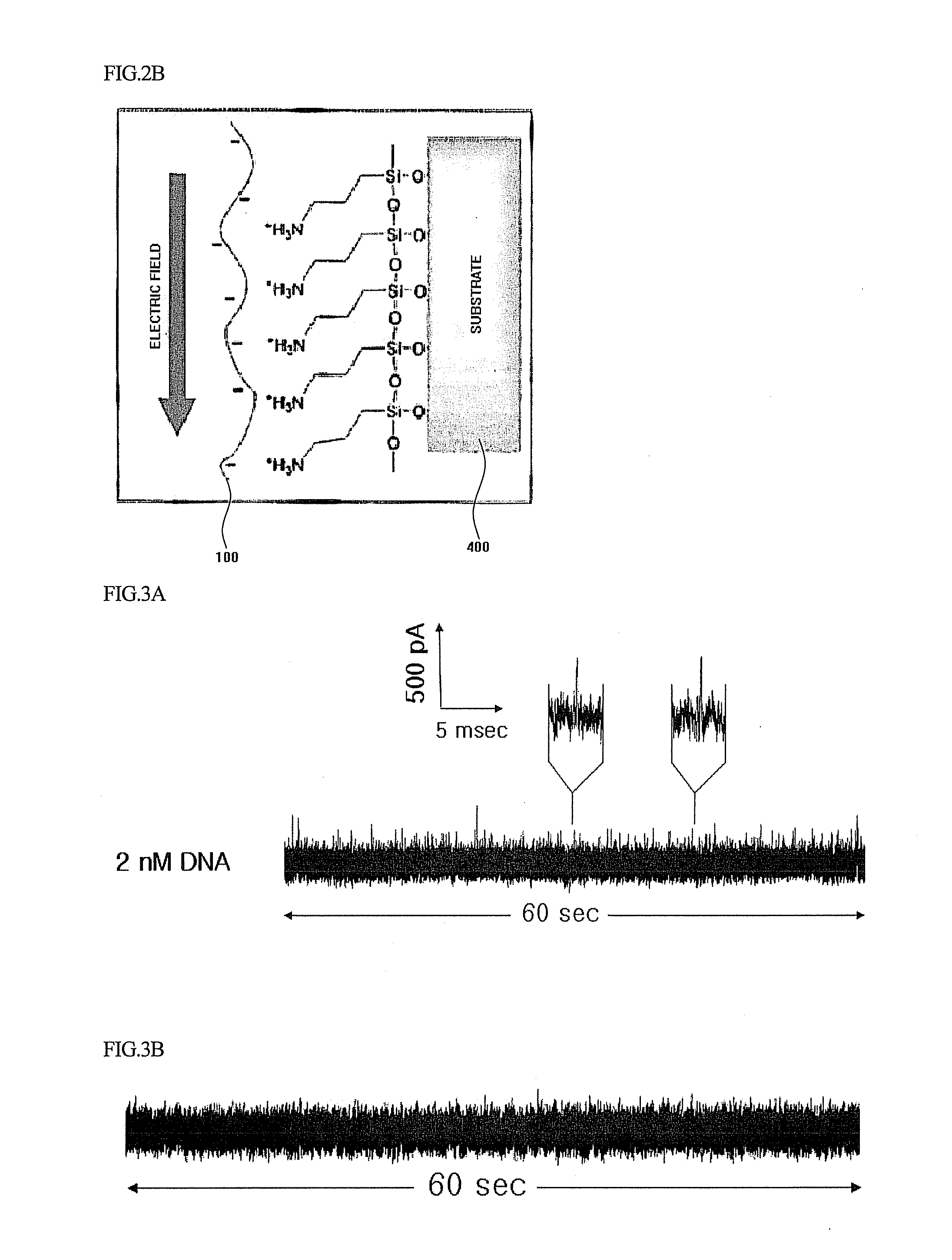 Method and device for detecting DNA using surface-treated nanopore