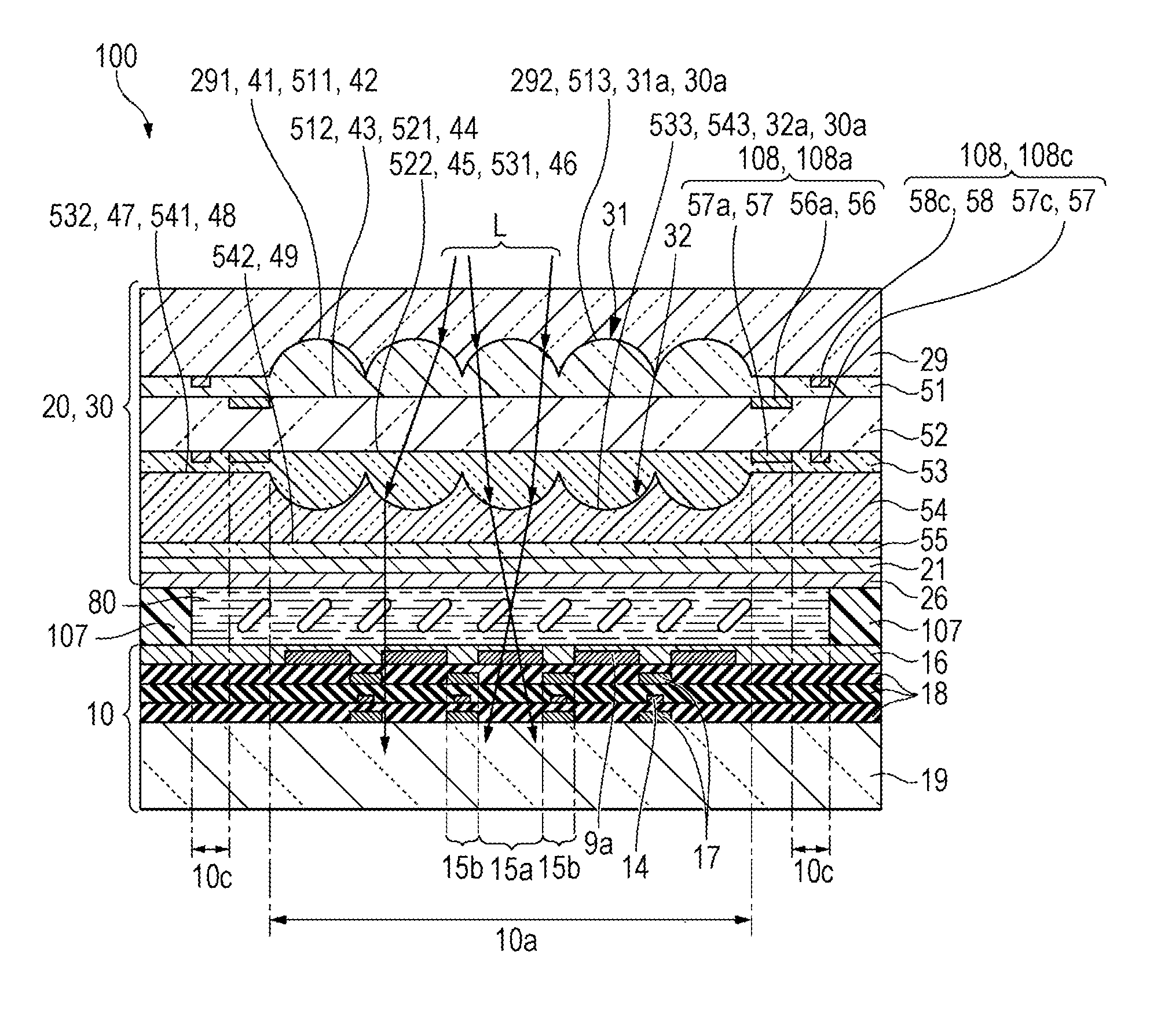 Lens array substrate, electro-optical apparatus and electronic equipment