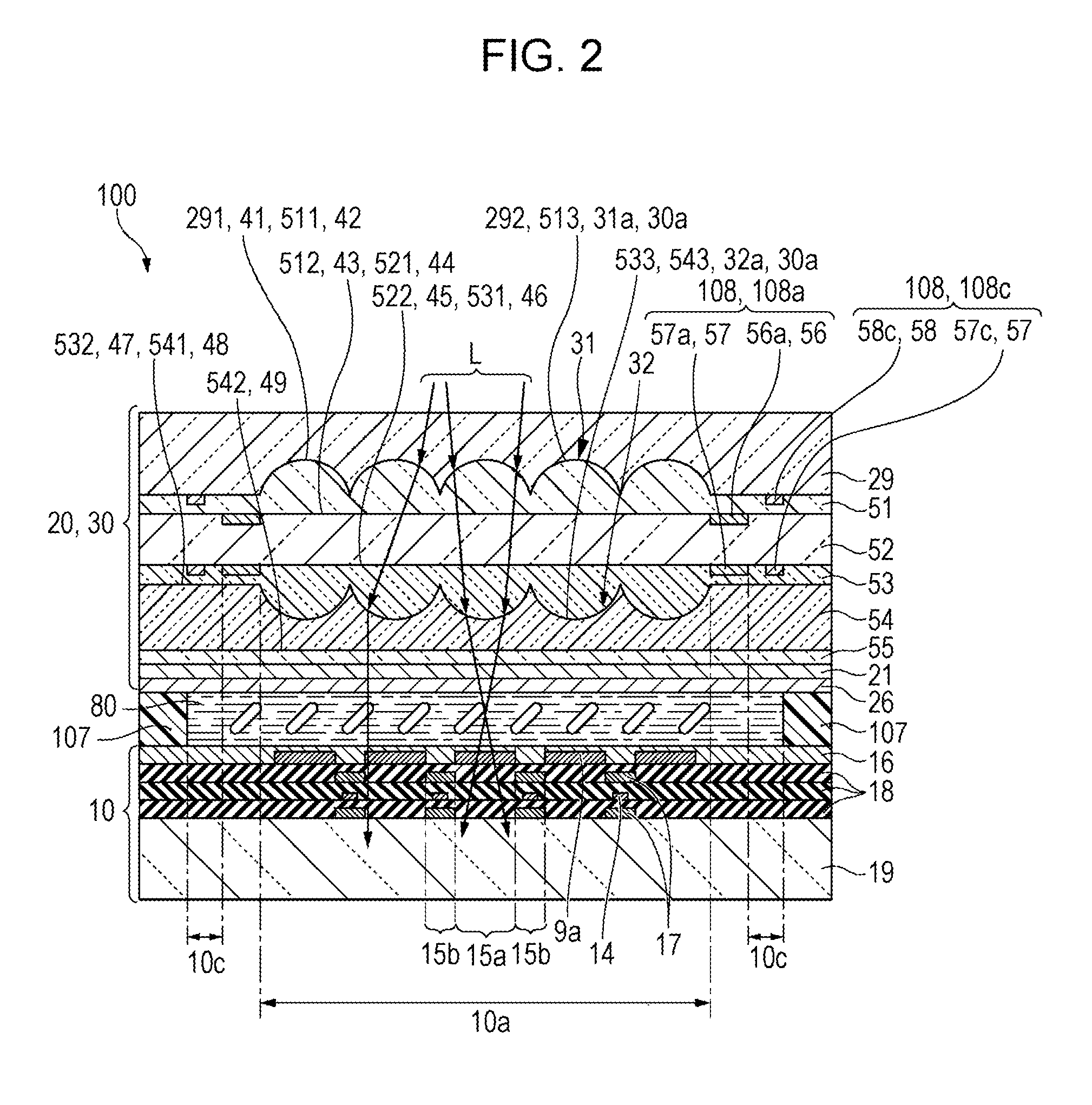 Lens array substrate, electro-optical apparatus and electronic equipment