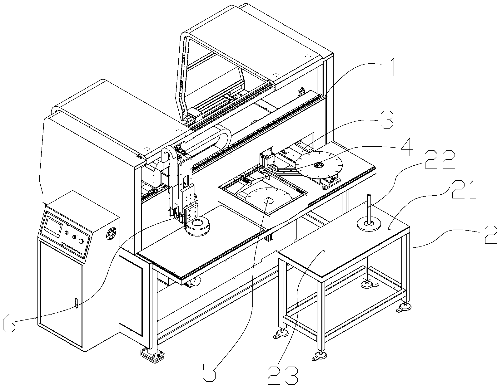 Full-automatic horizontal surface grinding machine mechanical arm