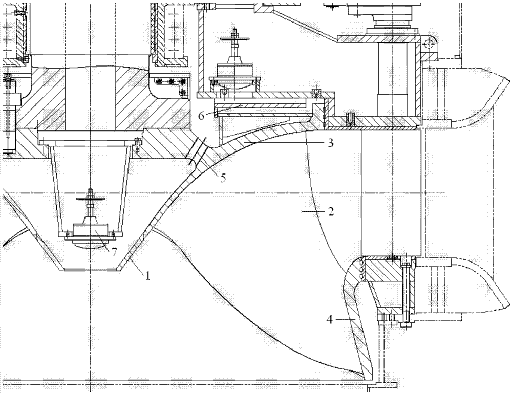 Pressure reduction and vibration damping runner cone device