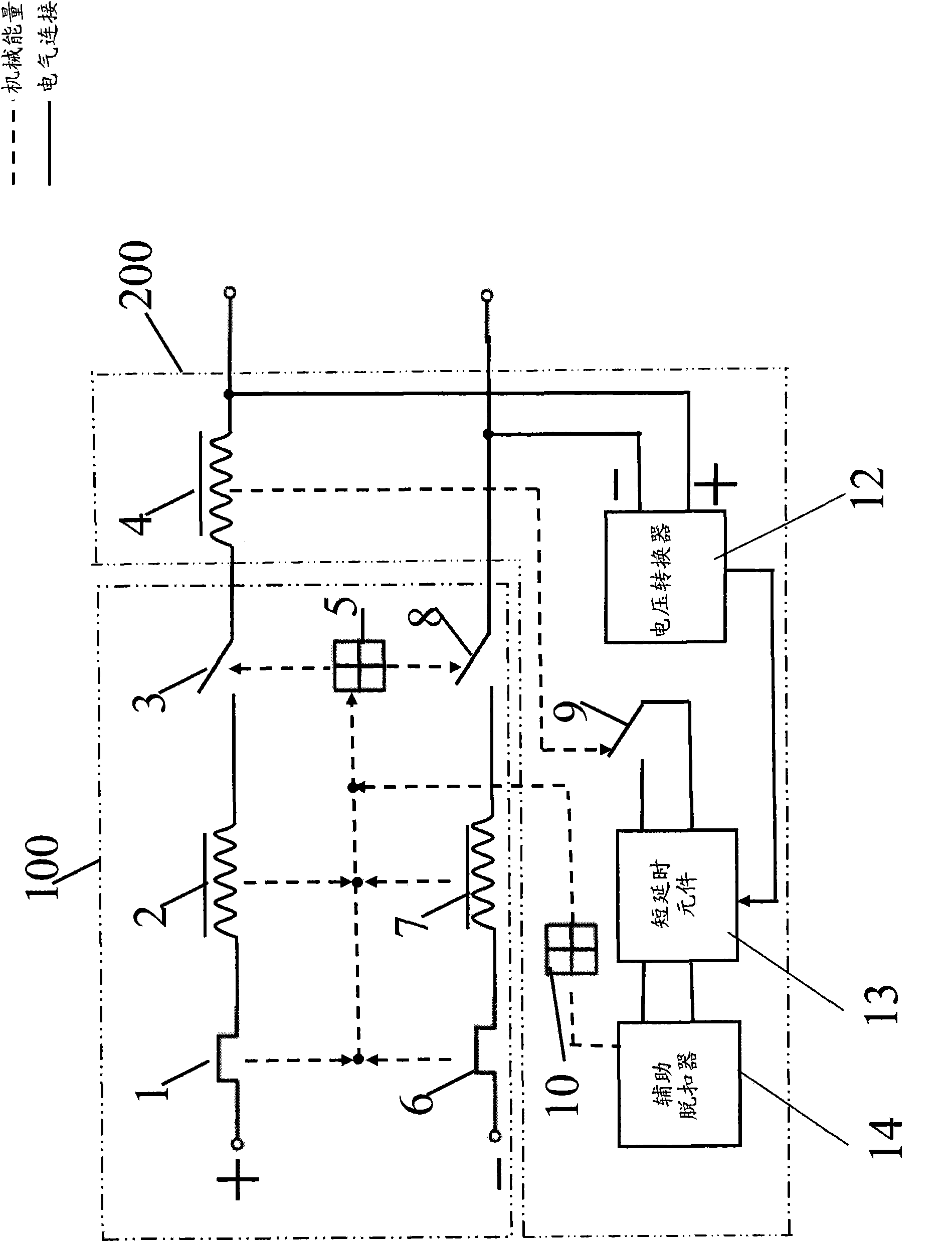 Direct-current circuit breaker with selectivity