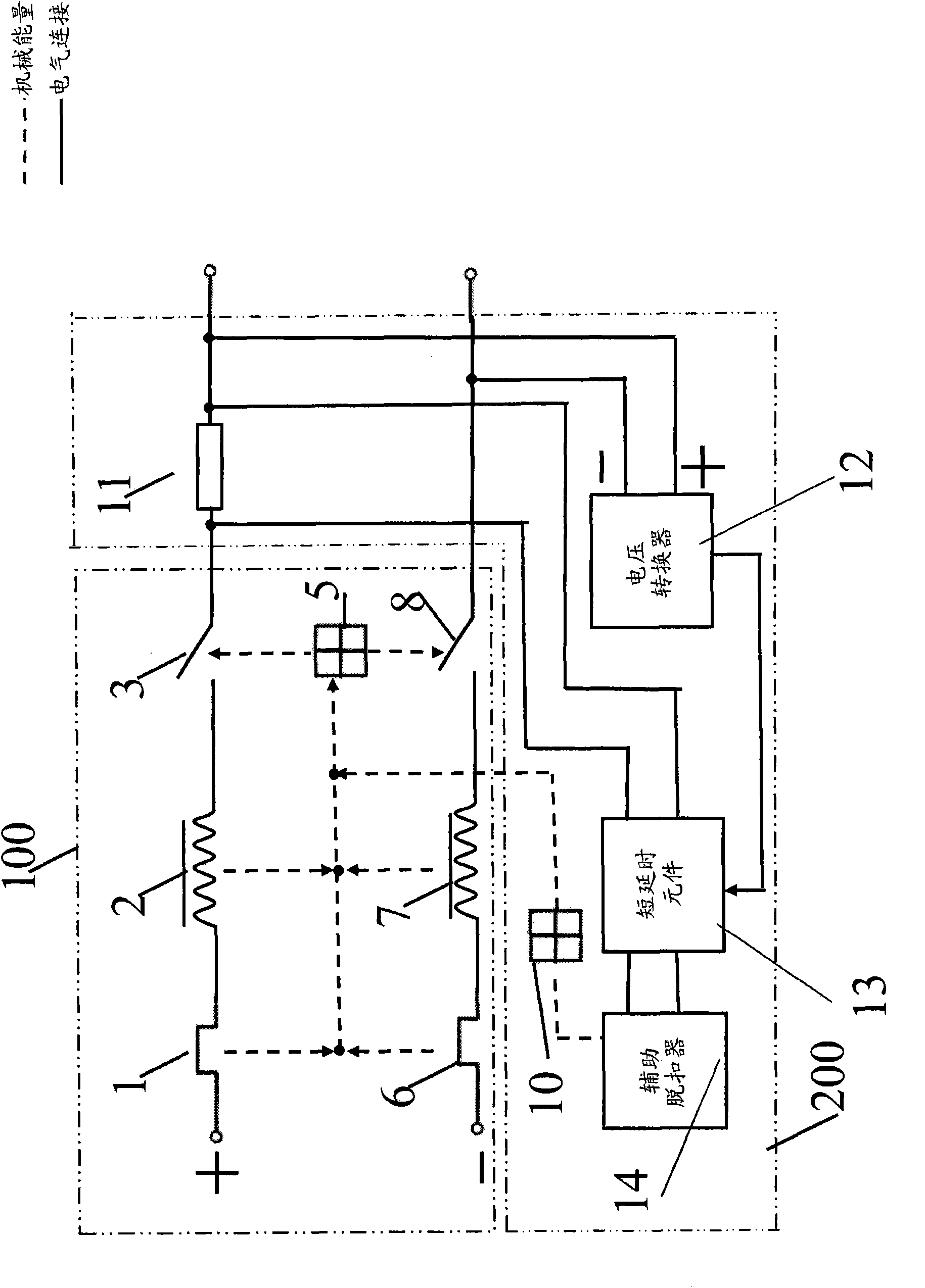 Direct-current circuit breaker with selectivity
