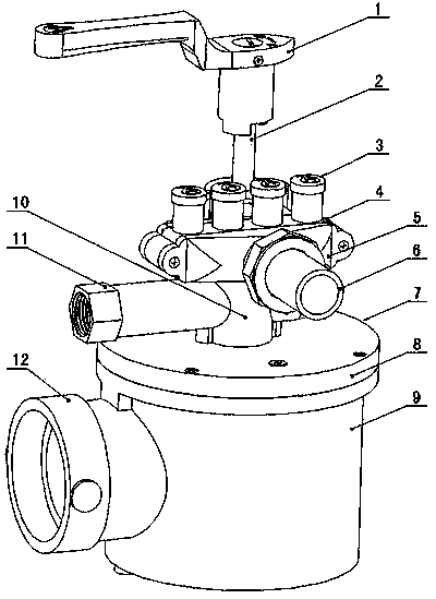 Four-speed power air and gas synchronous control valve