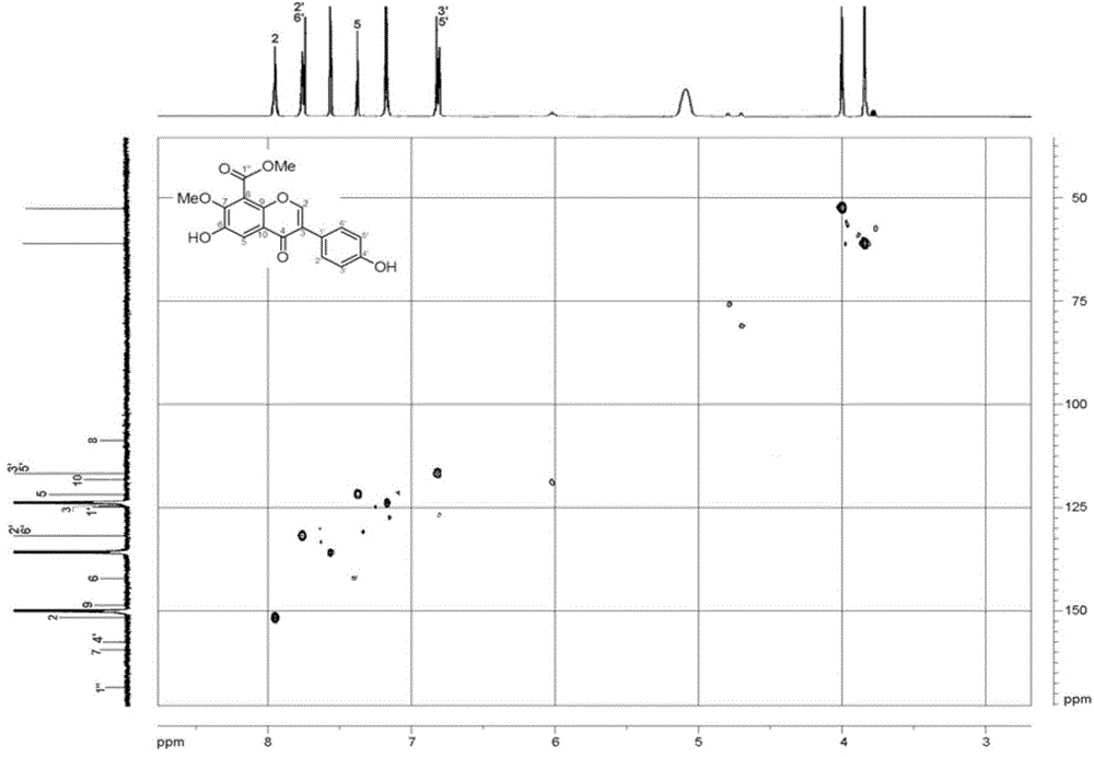 Isoflavone compound contained in tobacco and preparation method and application thereof