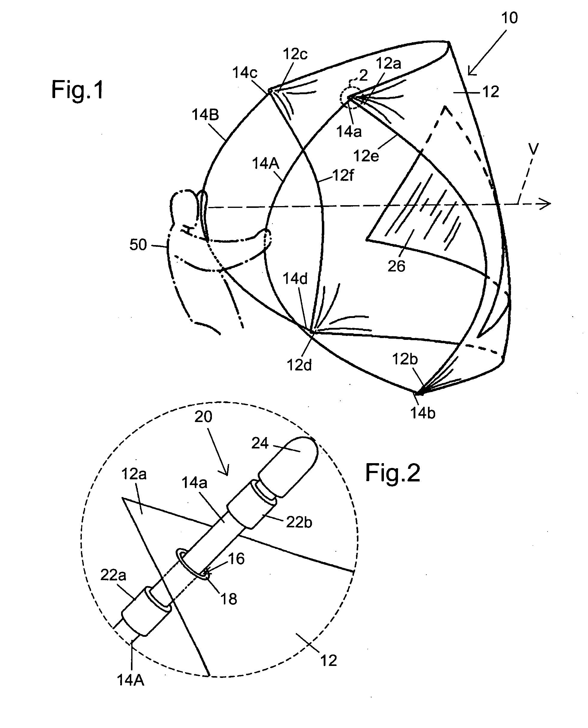 Personal sail assembly and method for use in conjunction with a mobile device