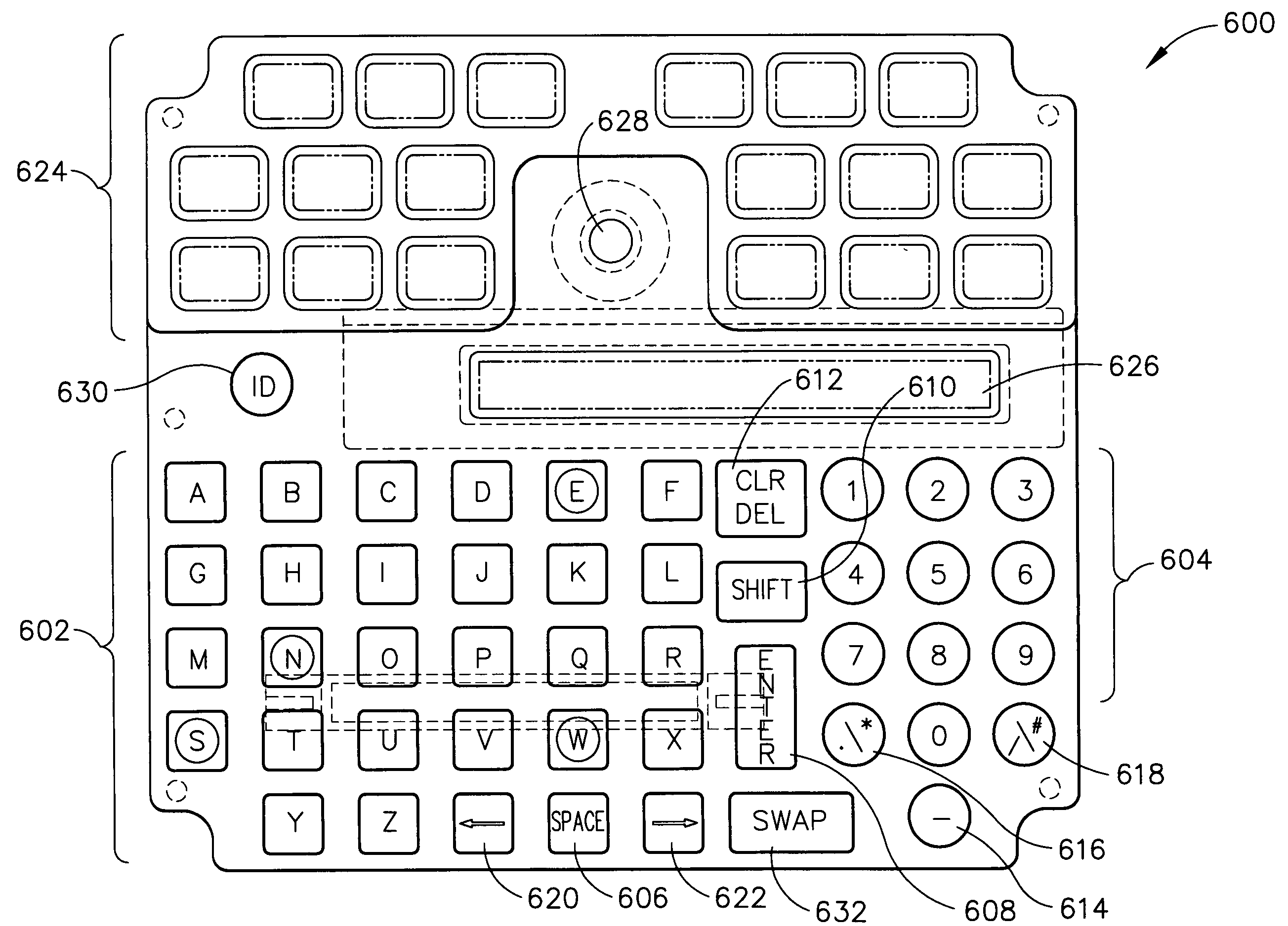 Multifunction keyboard for advanced cursor driven avionic flight decks