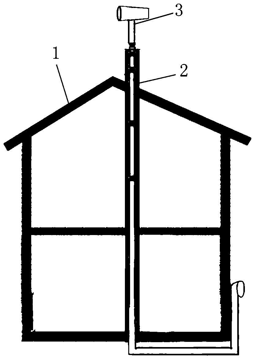 System for treating haze around building by utilizing air convection