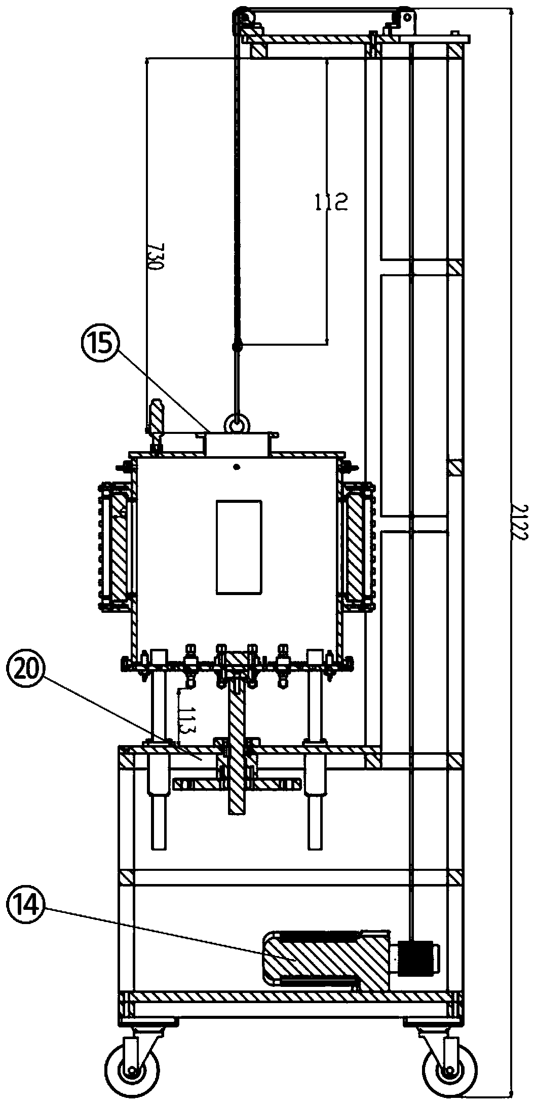 Experimental device for measuring single-oil-drop combustion temperature and flame structure under low-pressure condition
