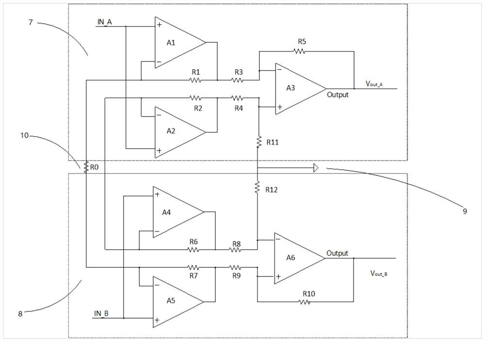 Differential output instrument amplifier