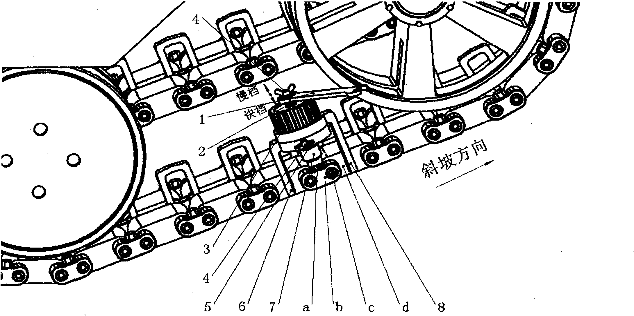 Quick disassembly and assembly device for heavy-duty vehicle track