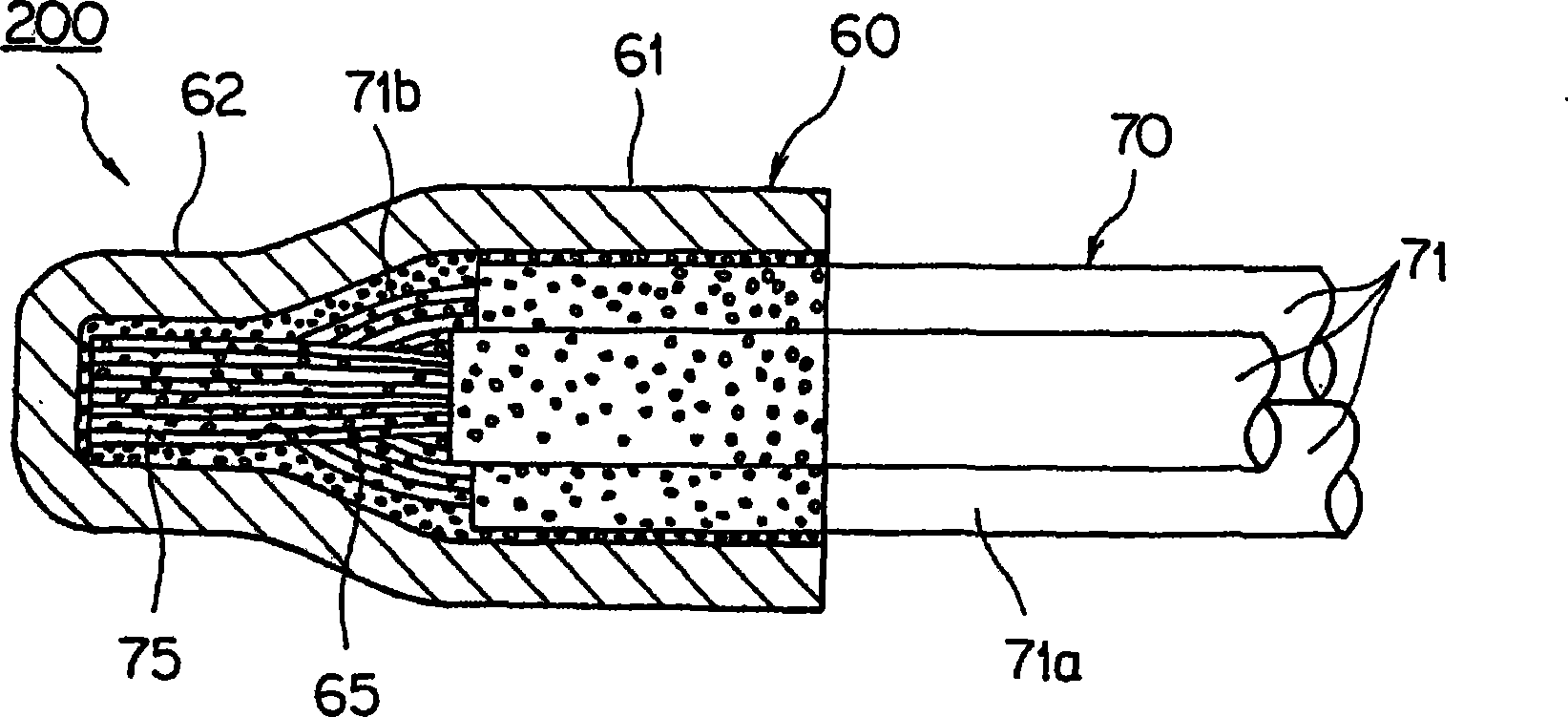 Method for waterproofing connection part of covered wire
