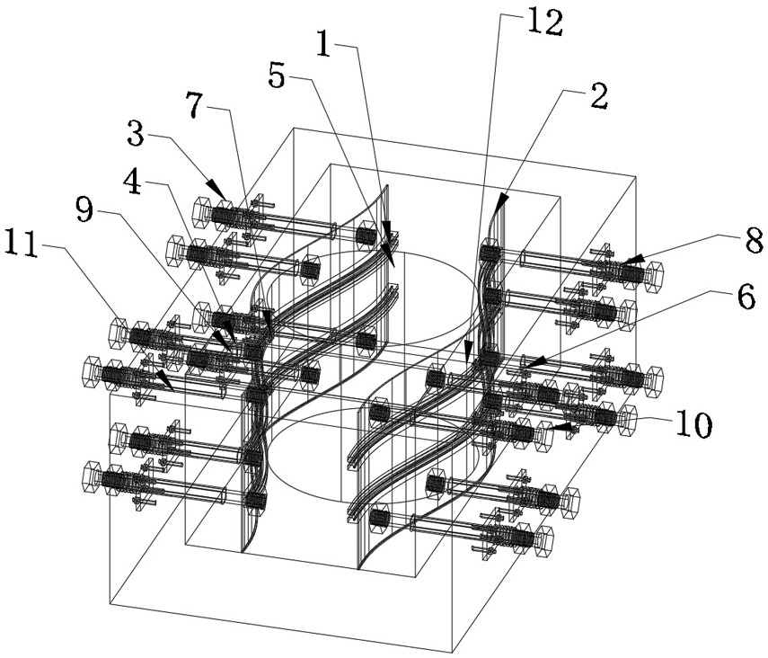 Curve sliding rail variable damping shock insulation support and installation method thereof