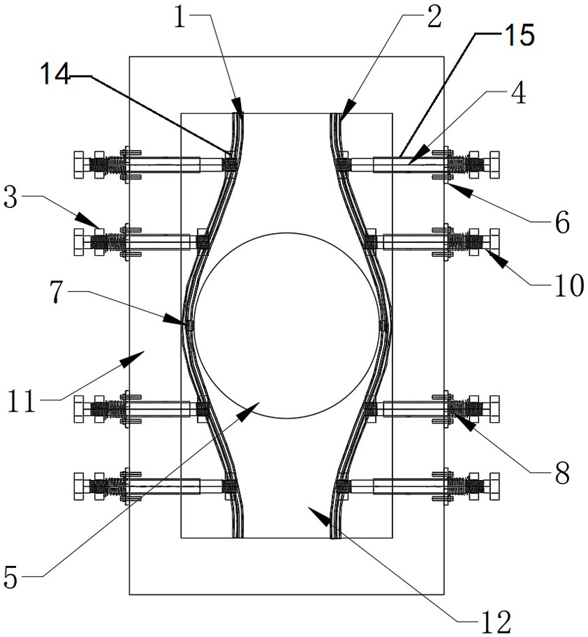 Curve sliding rail variable damping shock insulation support and installation method thereof