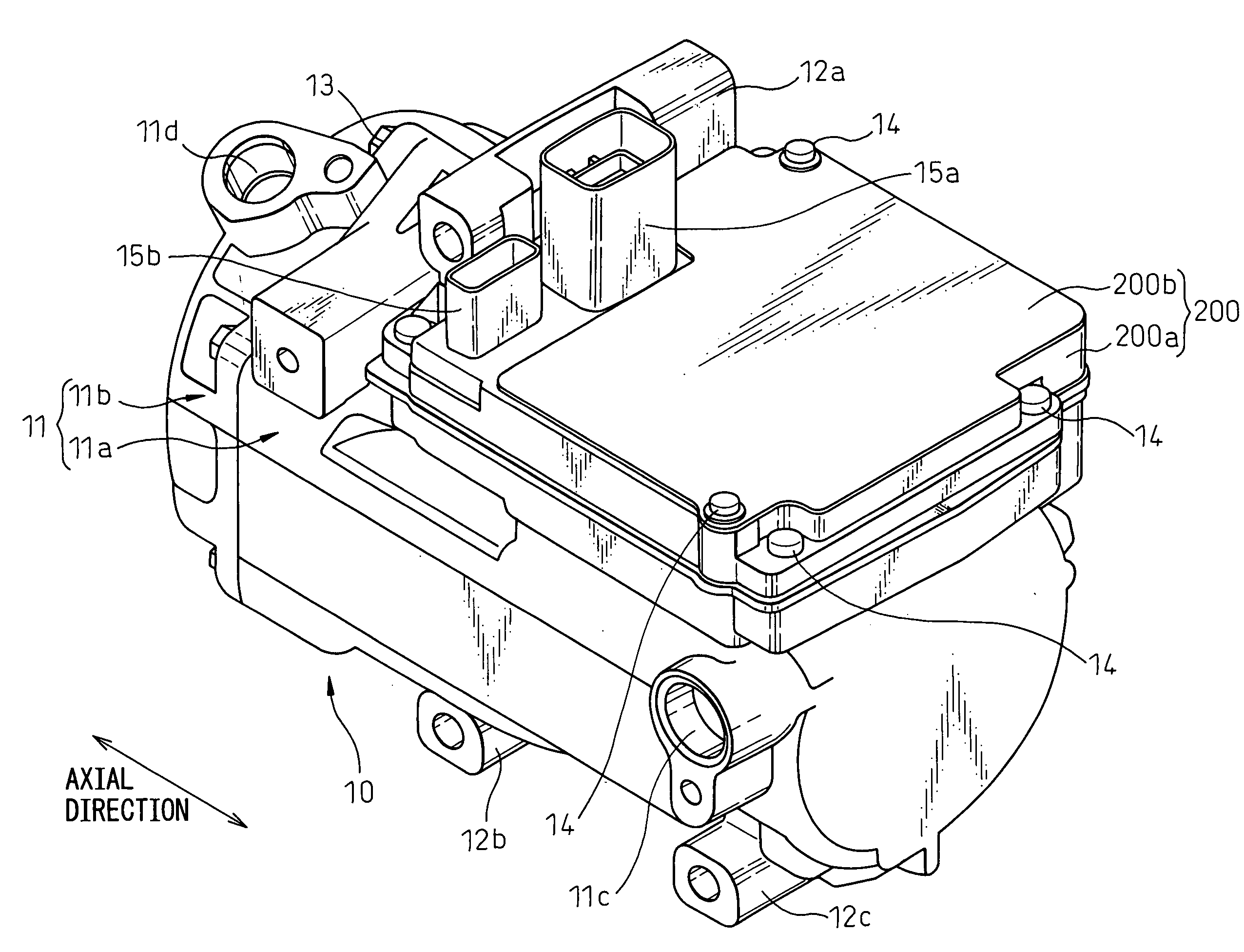 Motor drive circuit mounting structure and electric compressor