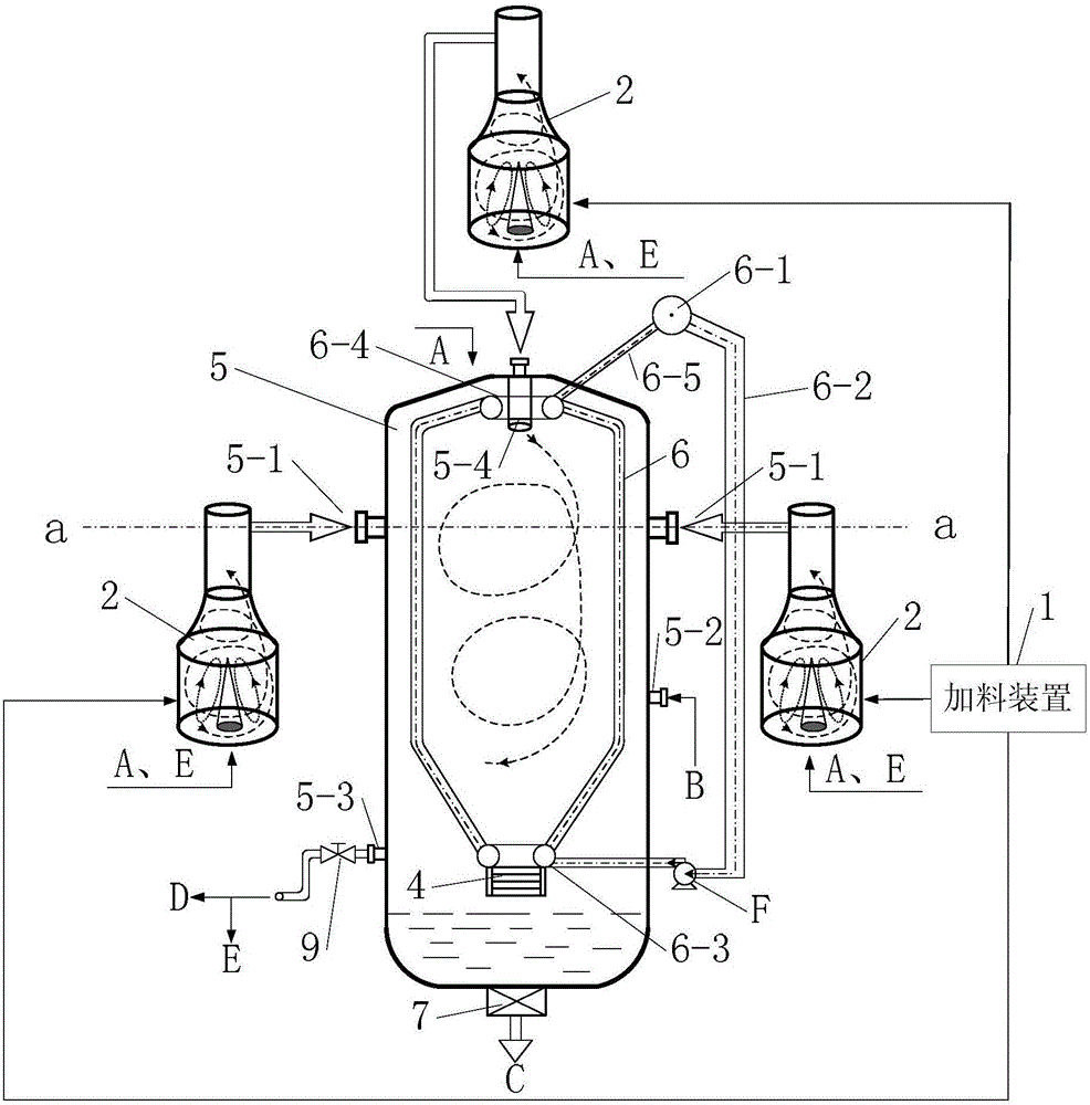 Segmented coupling and gasification device and method of fault coal water-cooling fireplace