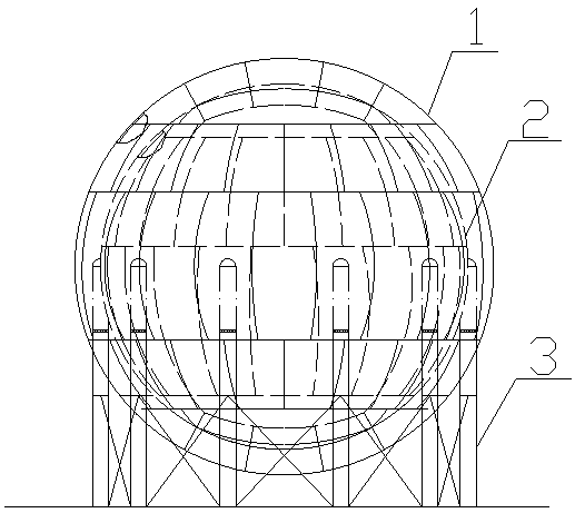 Double-layer spherical tank and hoisting method thereof