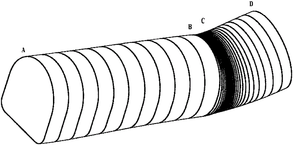 Buried gas inlet channel inner channel design method