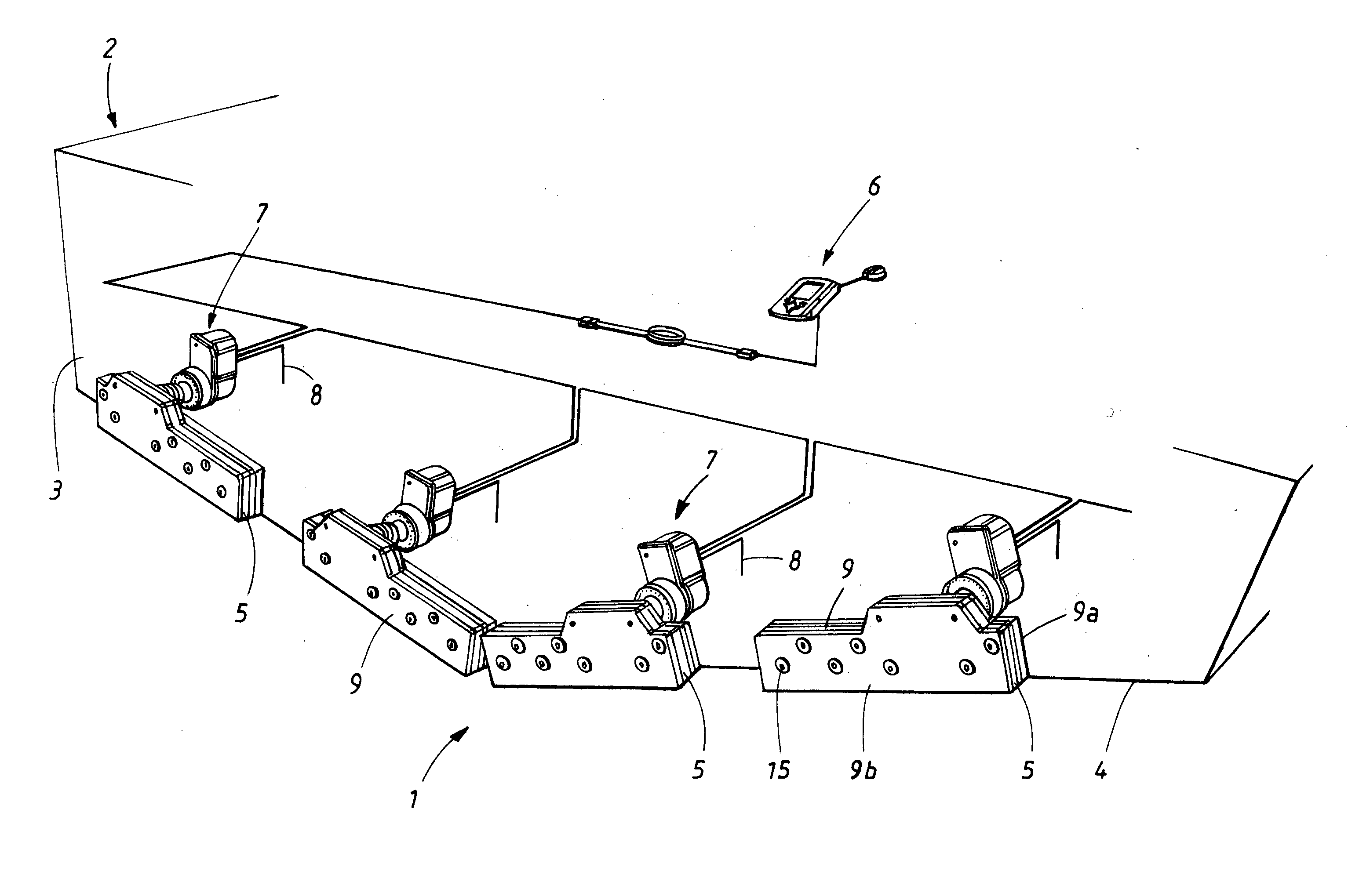 Arrangement for dynamic control of running trim and list of a boat