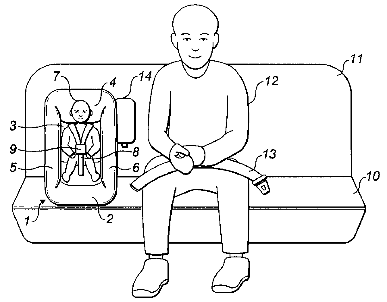 Child restraint apparatus for vehicle