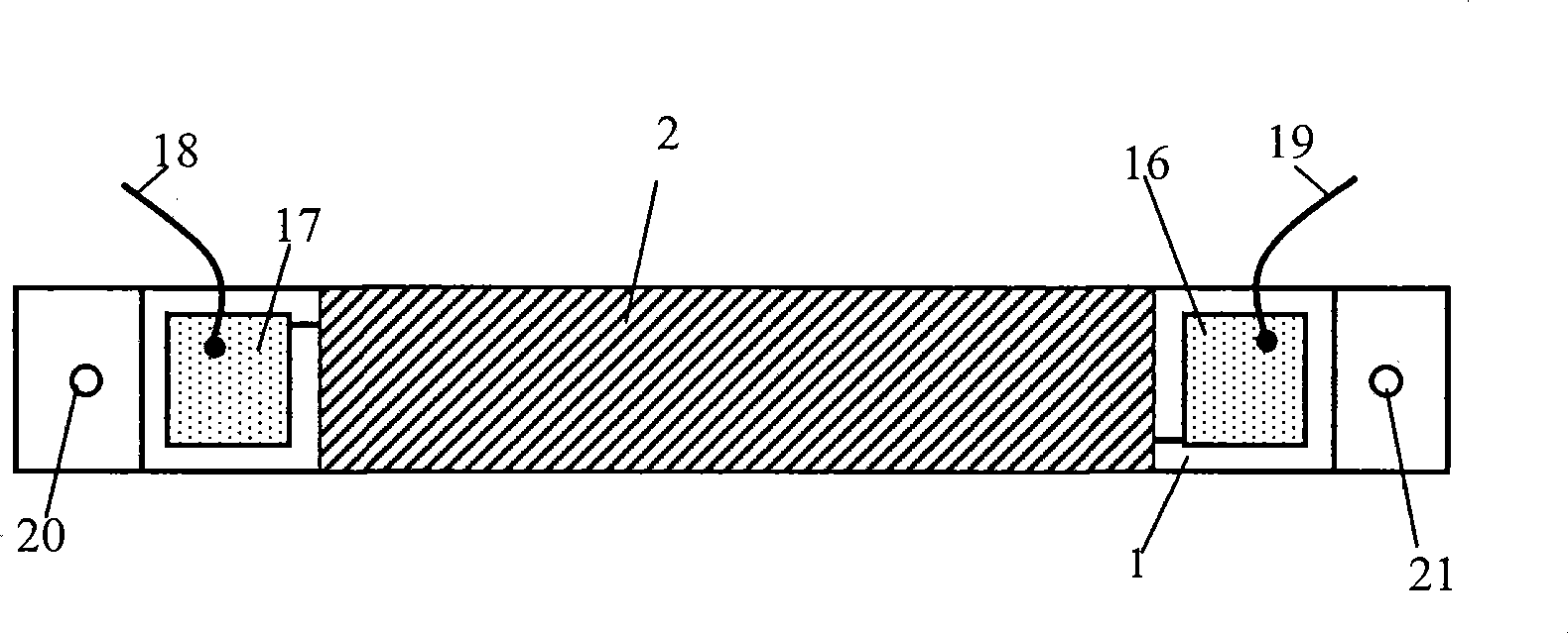 Radiation detector based on flat plate substrate