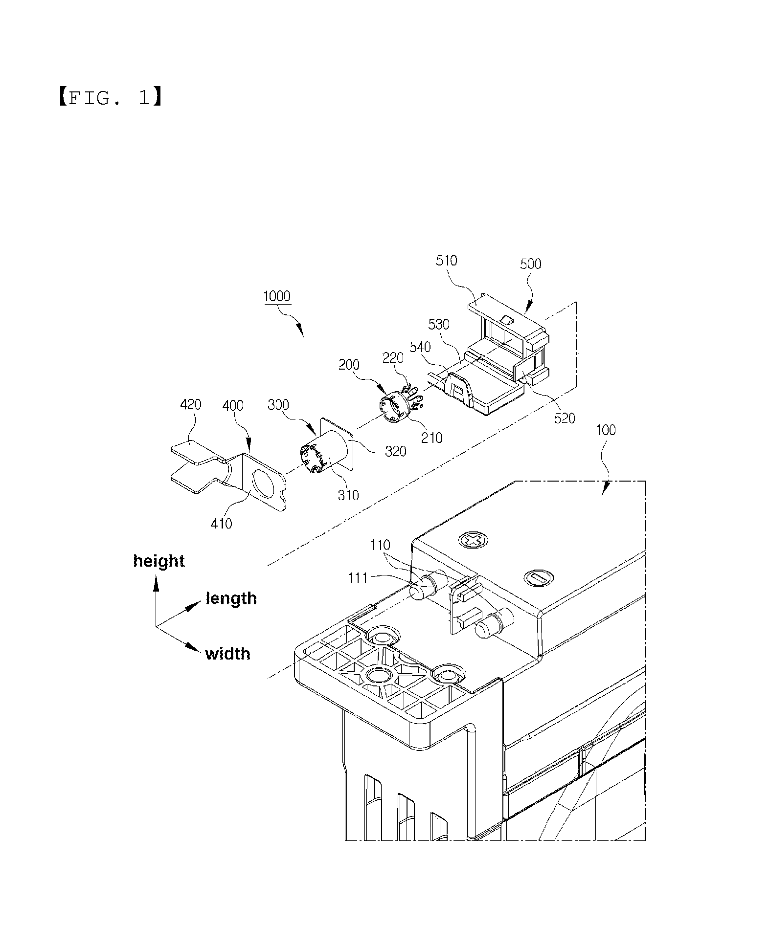 Device for Connecting Battery Module Electrode Terminal and Terminal