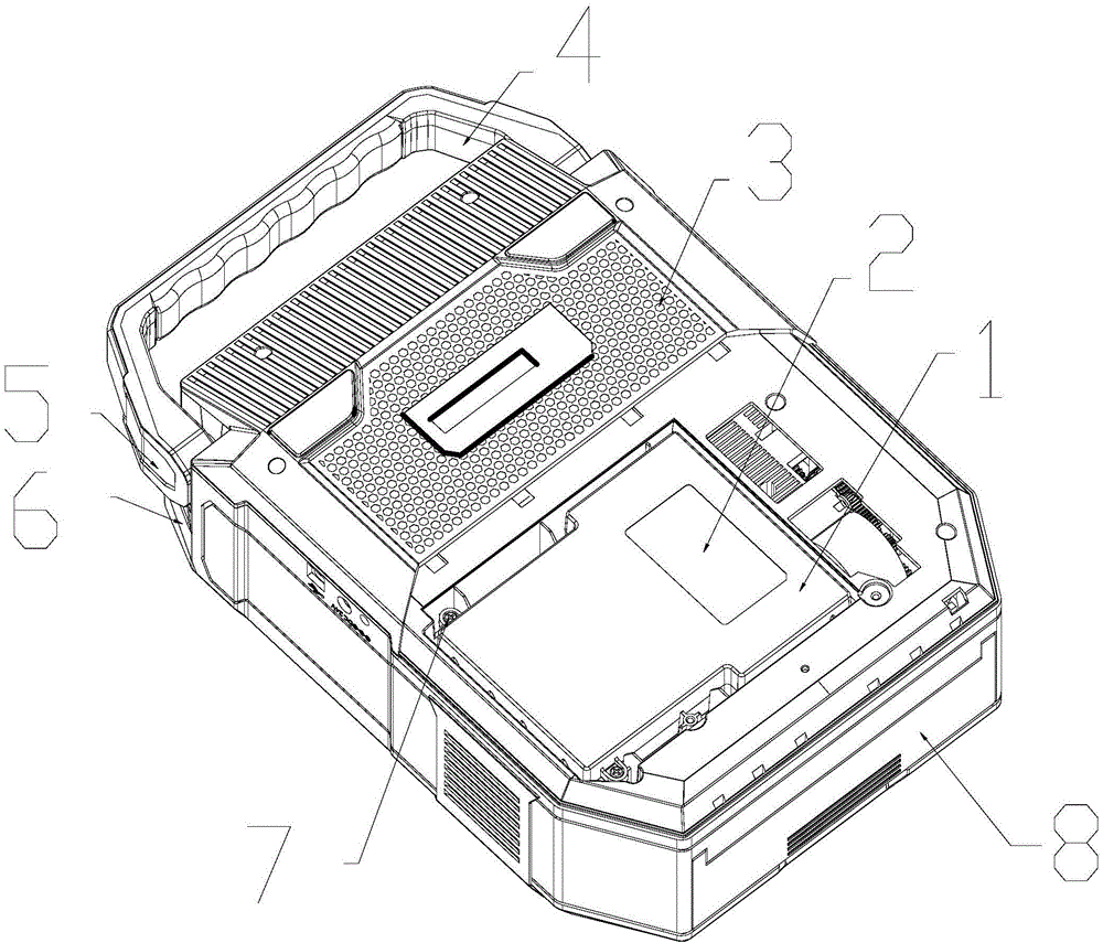 Comprehensive detecting system for portable label printing machine and working method thereof