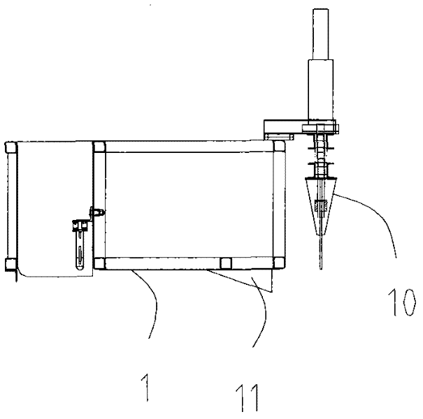 Synchronous splitting device for full-section multifunctional channel concrete lining machine