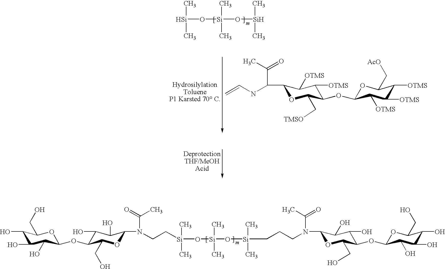 Hybrid compounds based on silicones, and at least one other molecular entity, polymer or otherwise, especially of the polyol type, method for the preparation thereof, and applications of the same