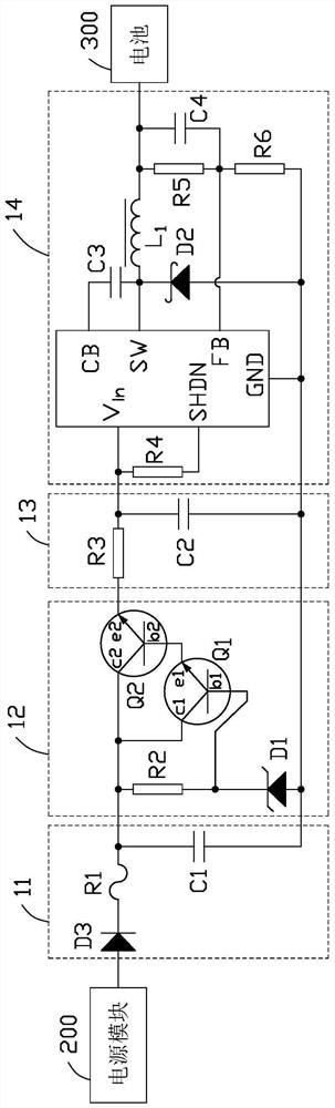 Protection circuit and battery management system with same