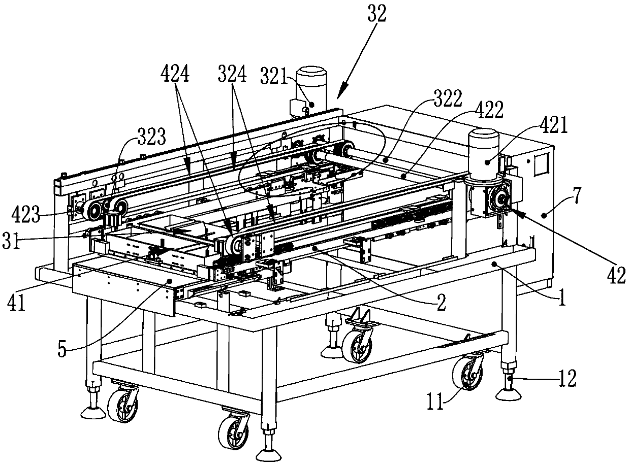 A permeable brick distributing machine