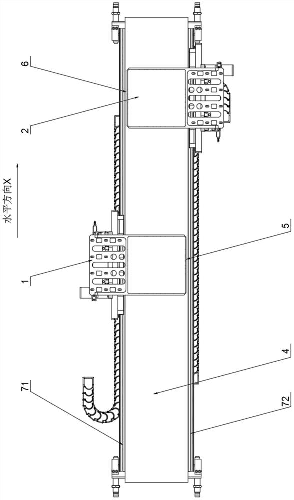 High-precision three-station two-jig flexible stepping circulating device