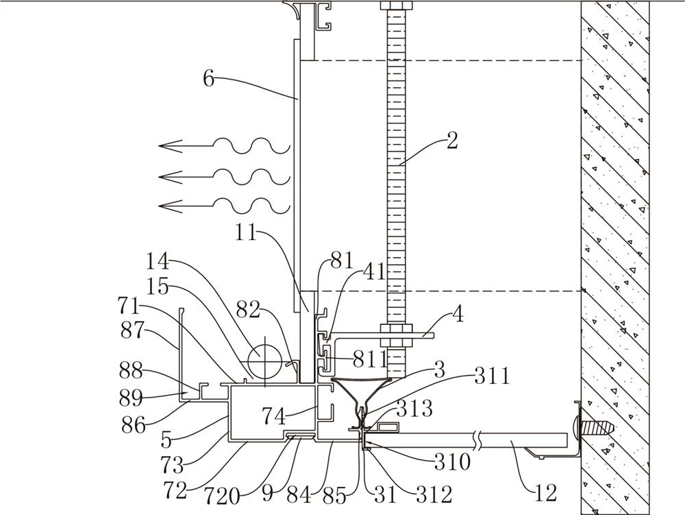 Multifunctional corner line profile used in suspended mode and suspended ceiling system applying same