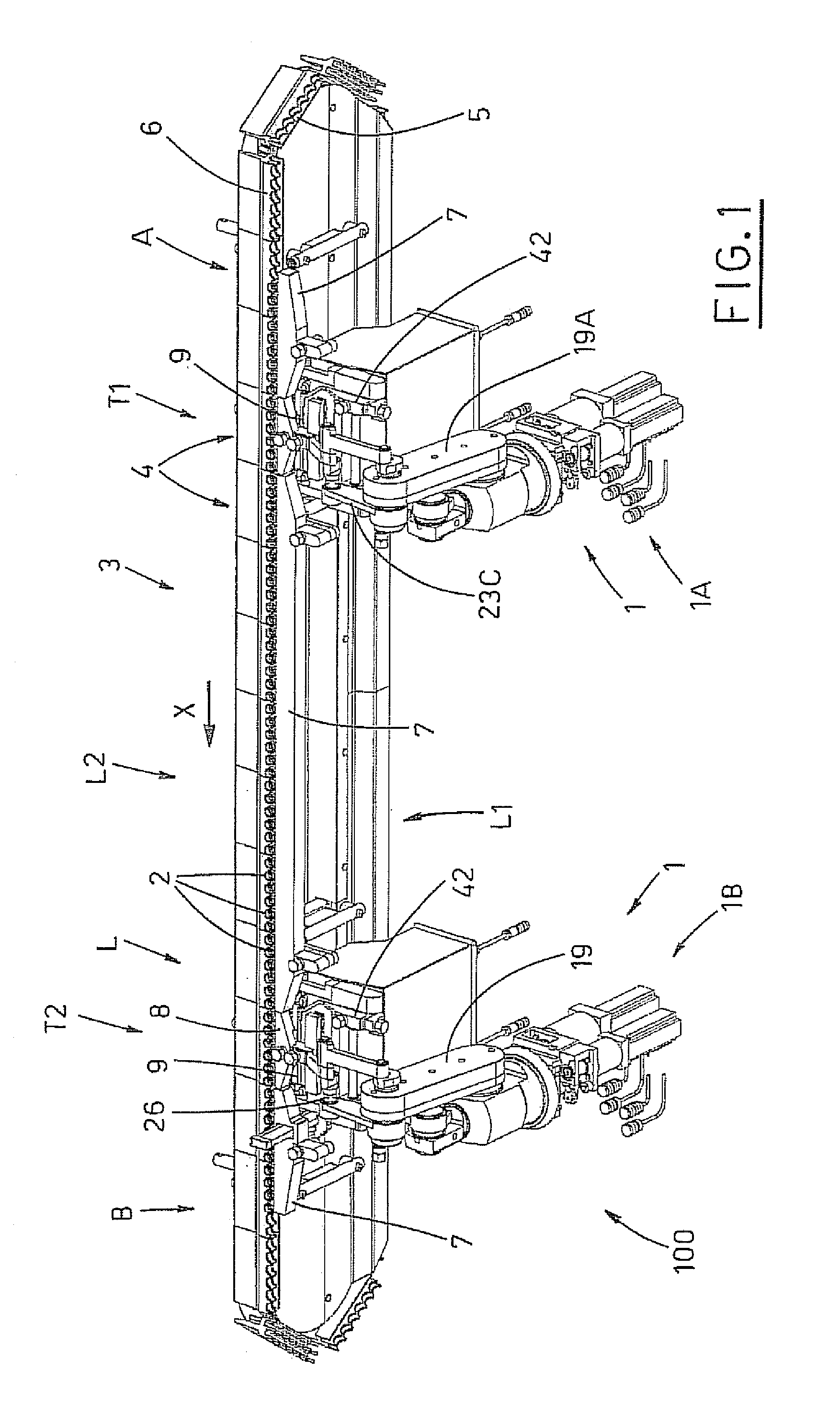 Method for weighing containers which are supplied along a conveying line and a device for actuating the method