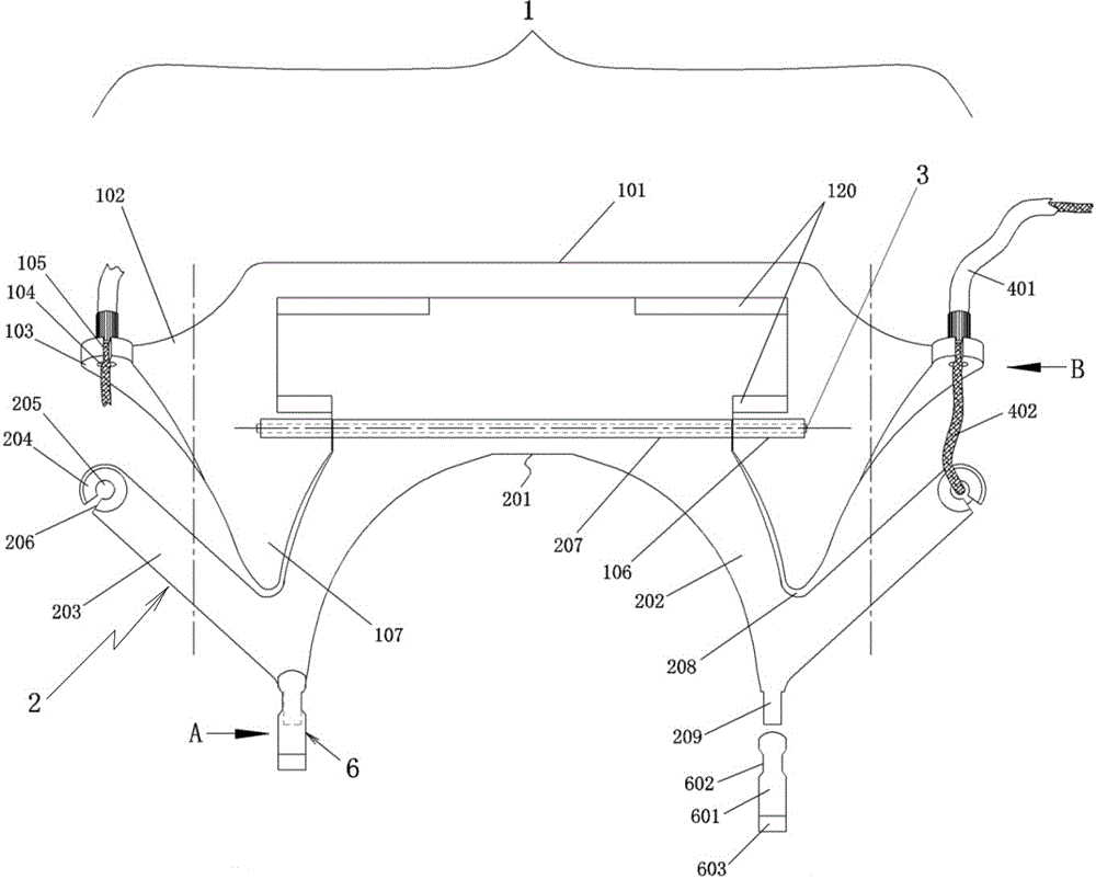 Rear-hanging pedestal pan cushion turning and driving device and fixing seat