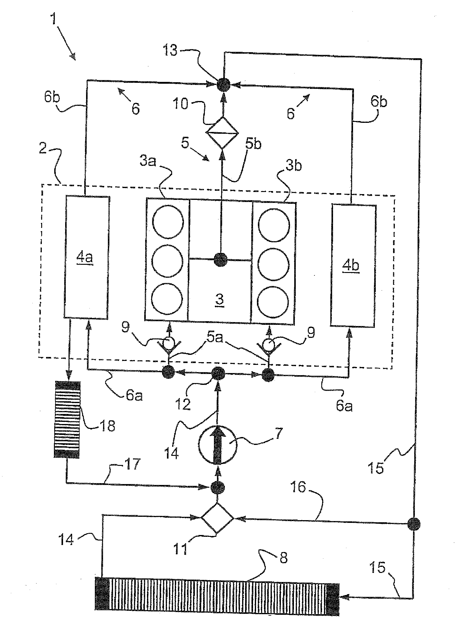 Coolant circuit for an internal combustion engine