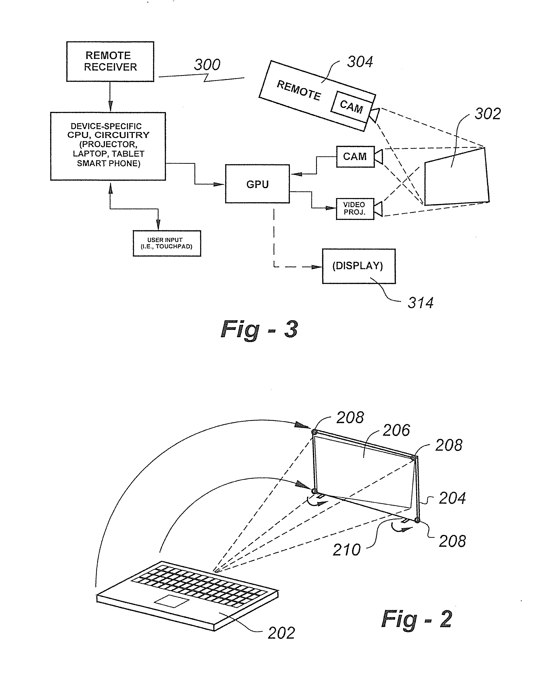 Image projection and control apparatus and methods