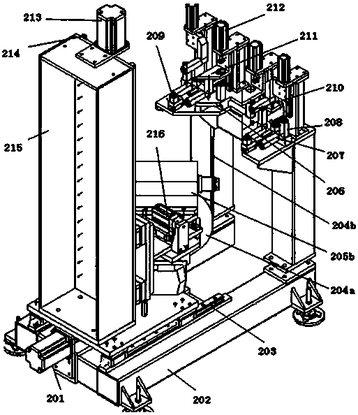 An automatic production line for sawing aluminum alloy profiles