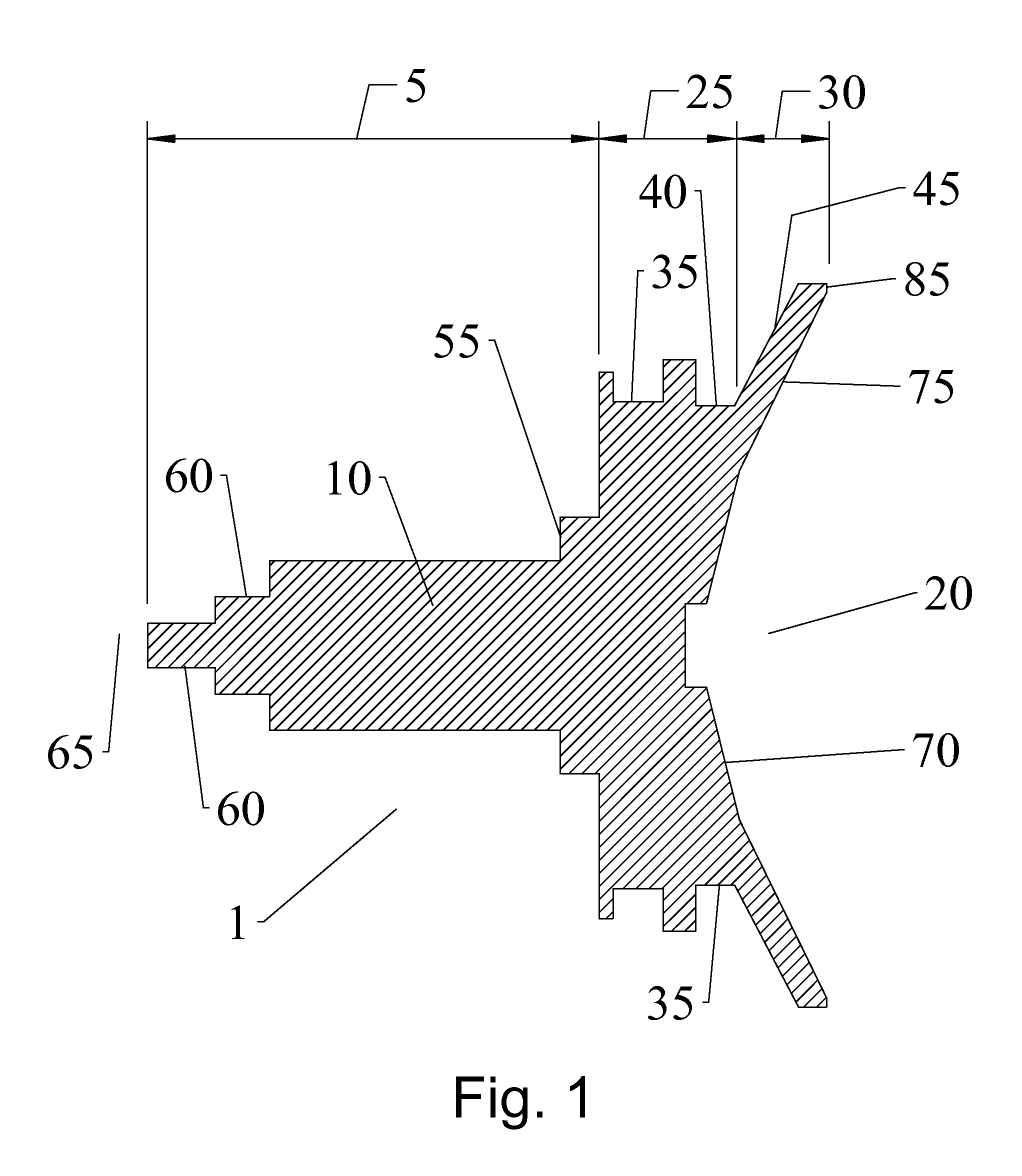 Controlled illumination dielectric cone radiator for reflector antenna