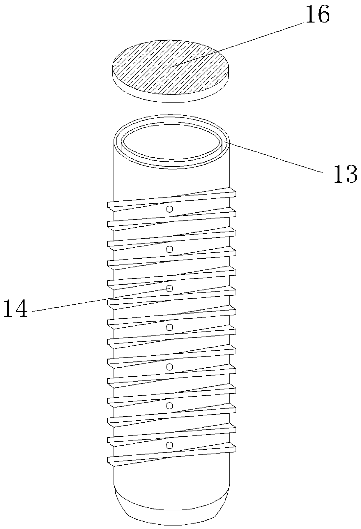 Double-layer threaded steel pipe pile for coral sand foundation and construction method