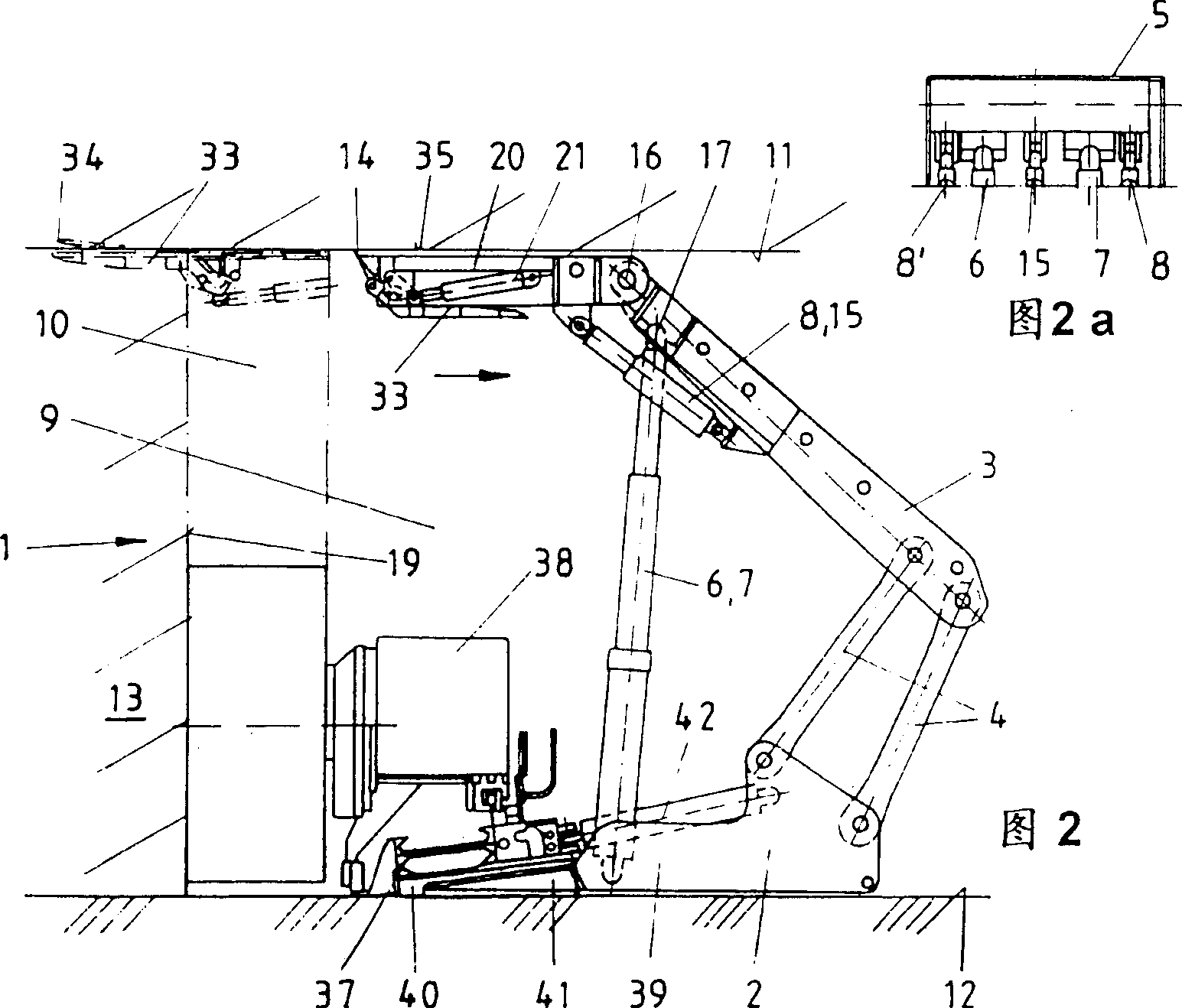 Shield support for thick coal layer