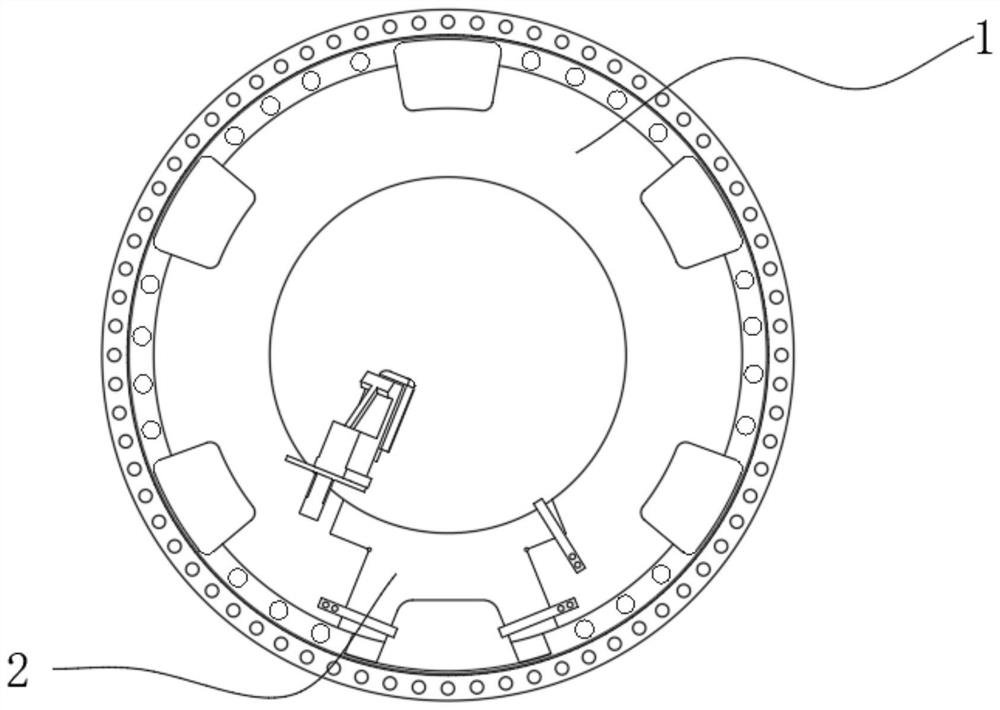 Fan brake disc in-cabin repairing method and structure