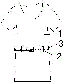 Short-sleeved shirt provided with waistband